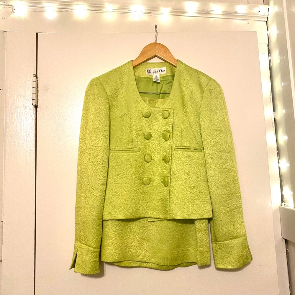 COPY - VINTAGE CHRISTIAN DIOR LIME GREEN SET